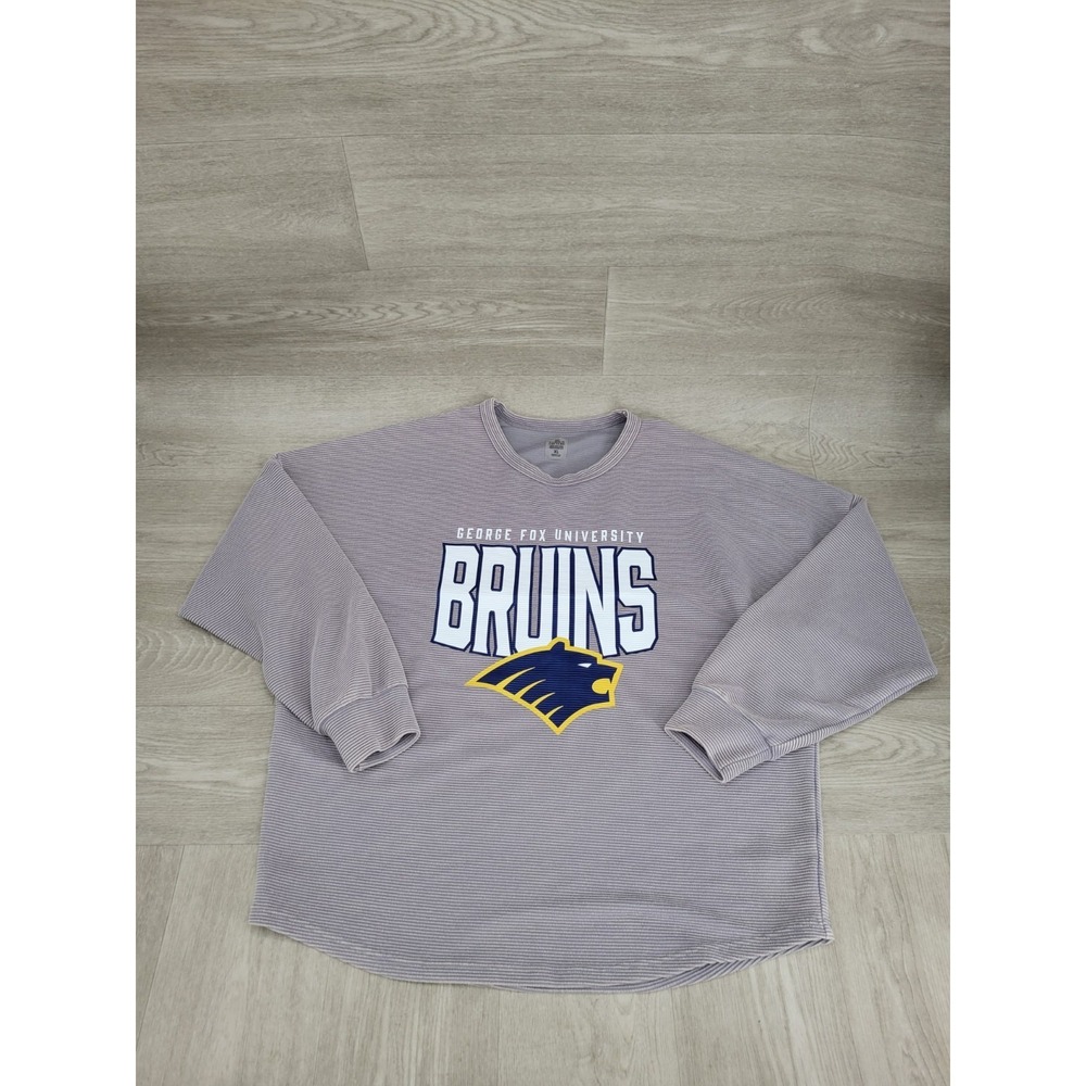 Gameday Couture George‎ Fox University Bruns Gray Long Sleeve Shirt XL Bruins